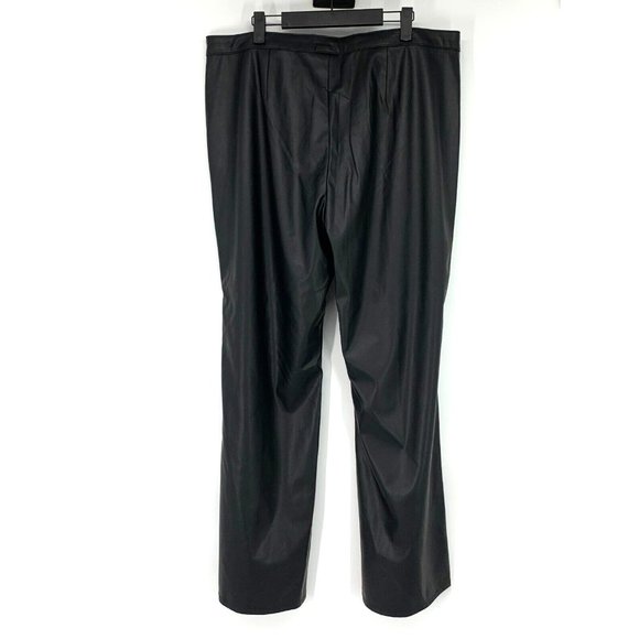 Wild Fable Pants Black Faux Leather Flare High Rise NWT - Picture 6 of 9
